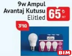 ELİTLED 9W AMPUL AVANTAJ KUTUSU 3'LÜ